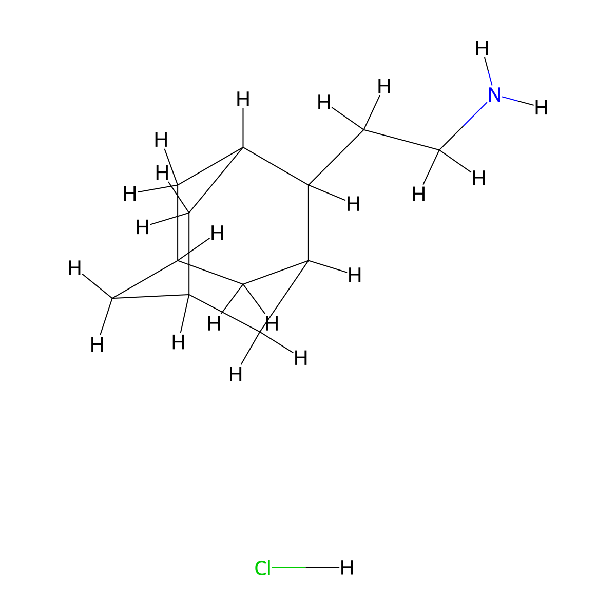 2-(Adamantan-2-yl)ethan-1-amine hydrochloride molecular structure, CAS 59807-55-5
