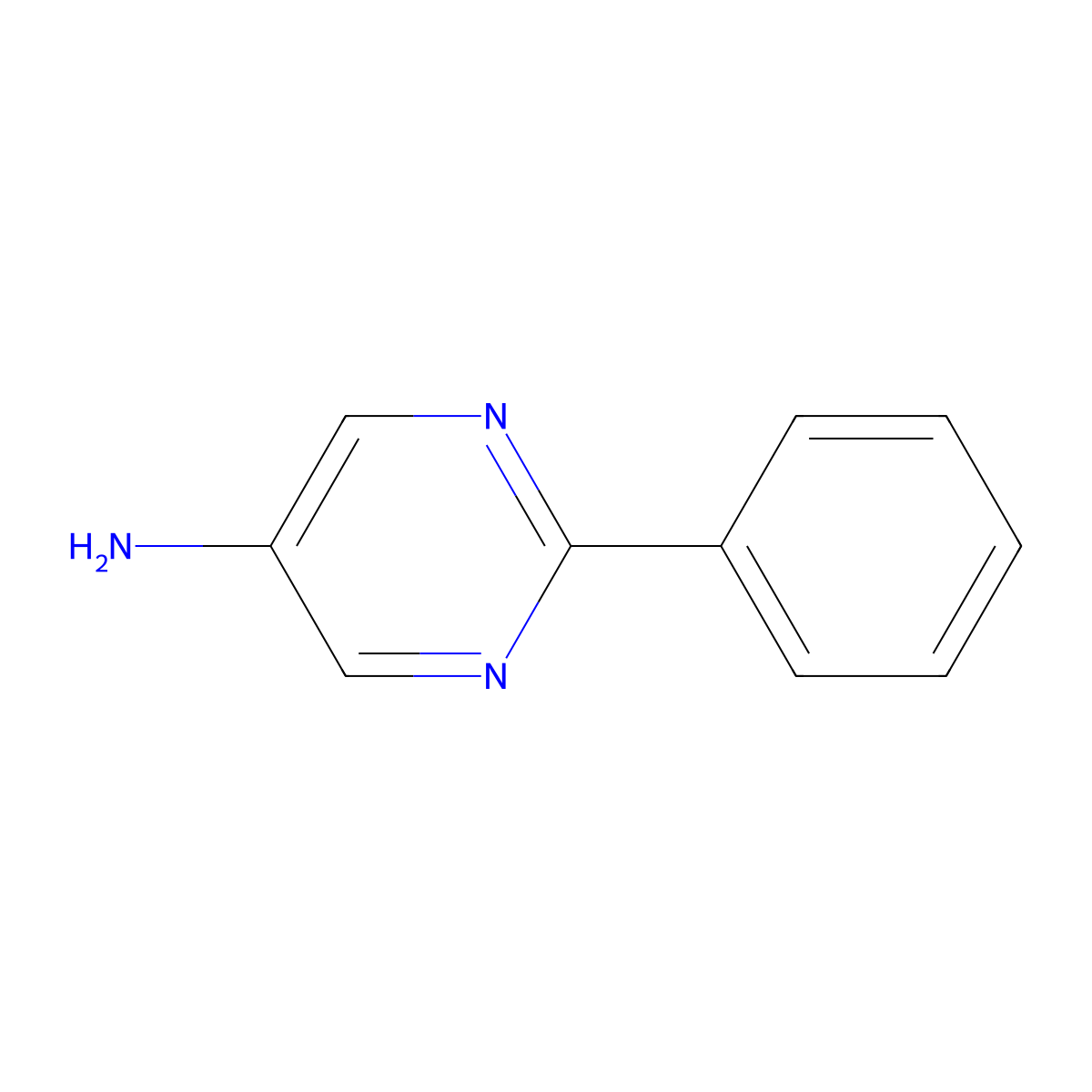 2-Phenylpyrimidin-5-amine molecular structure, CAS 59808-52-5