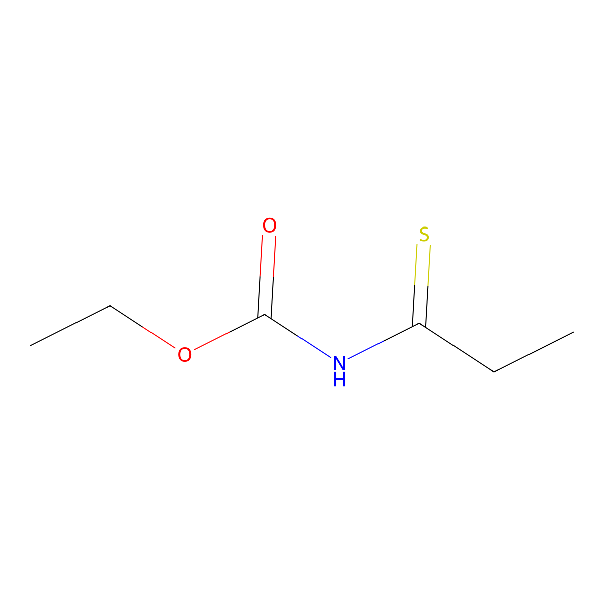 Ethyl N-propanethioylcarbamate molecular structure, CAS 59812-12-3