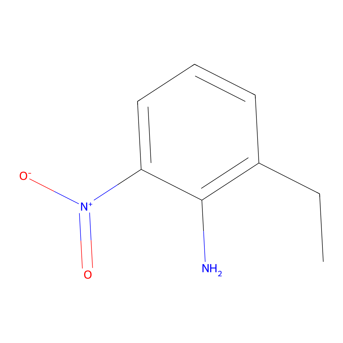 2-Ethyl-6-nitroaniline molecular structure, CAS 59816-94-3