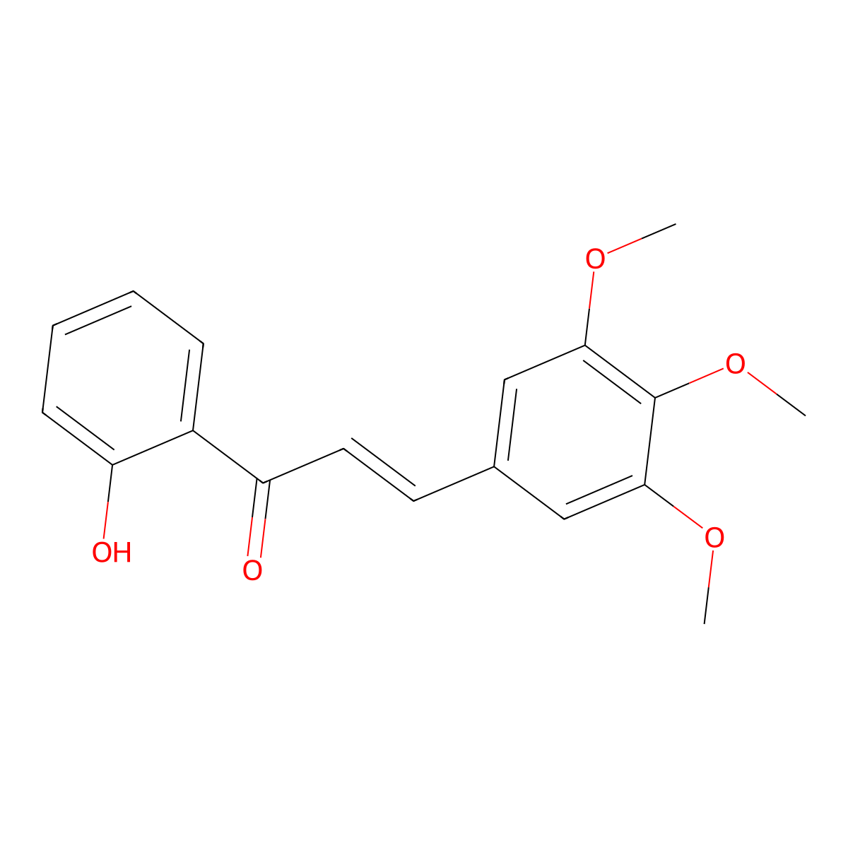 2'-Hydroxy-3,4,5-trimethoxychalcone molecular structure, CAS 59817-22-0