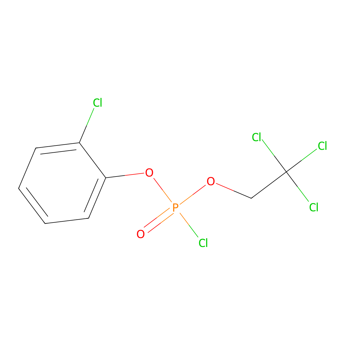 2-Chlorophenyl 2,2,2-trichloroethyl chlorophosphate molecular structure, CAS 59819-52-2