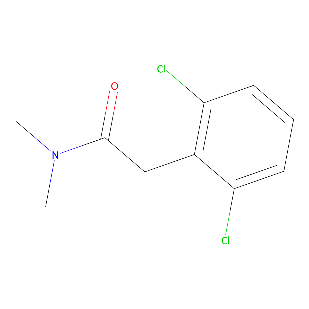 2,6-Dichloro-N,N-dimethylbenzeneacetamide molecular structure, CAS 5982-35-4