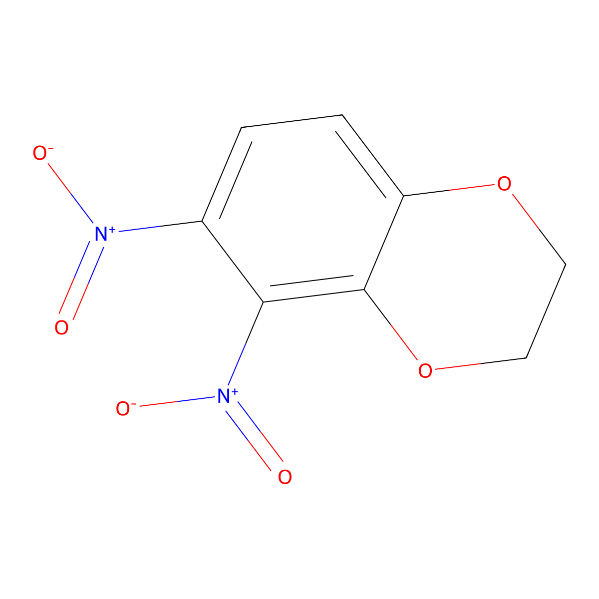 5,6-Dinitro-2,3-dihydro-1,4-benzodioxine molecular structure, CAS 59820-94-9
