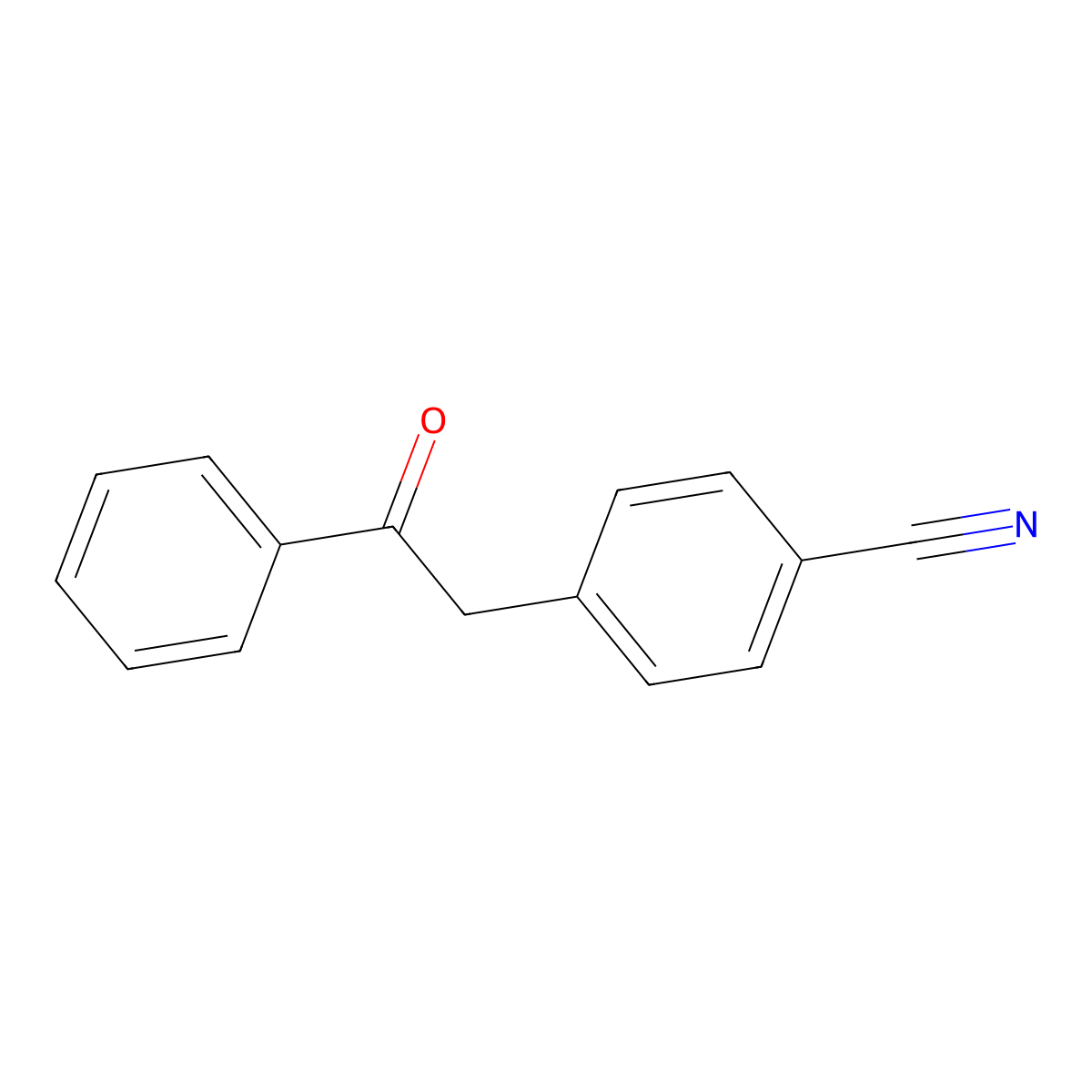 2-(4-Cyanophenyl)acetophenone molecular structure, CAS 59824-23-6