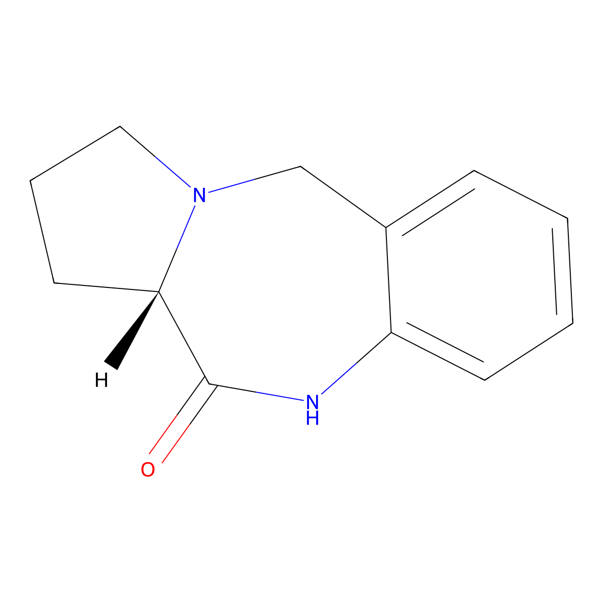 (S)-2,3,10,11a-Tetrahydro-1H-benzo[e]pyrrolo[1,2-a][1,4]diazepin-11(5H)-one molecular structure, CAS 59824-68-9