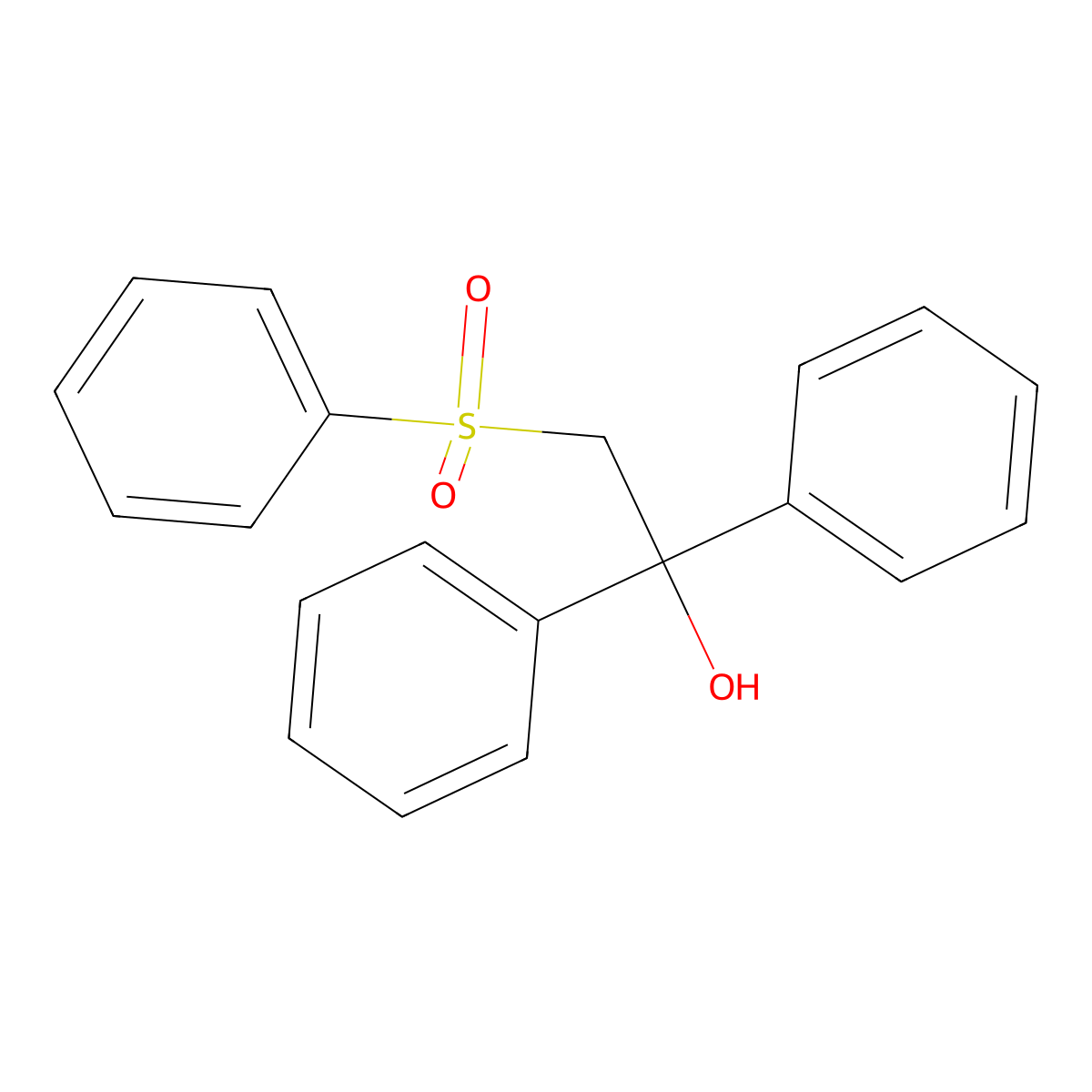 1,1-Diphenyl-2-(phenylsulfonyl)-1-ethanol molecular structure, CAS 59826-93-6
