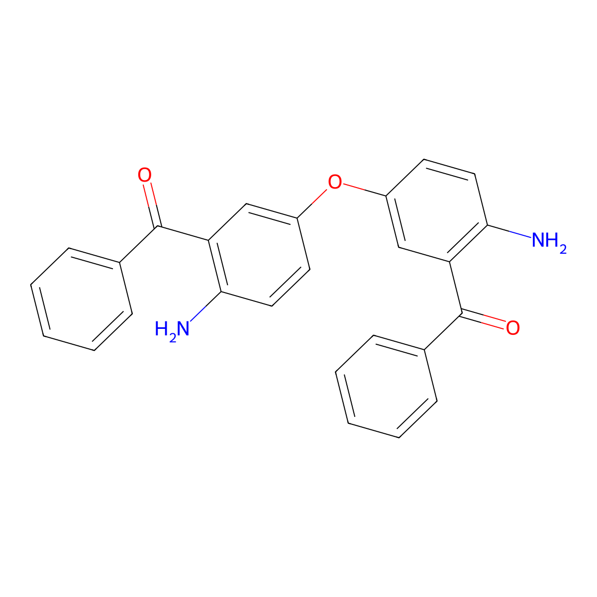 1,1'-[Oxybis(6-amino-3,1-phenylene)]bis[1-phenylmethanone] molecular structure, CAS 59827-14-4