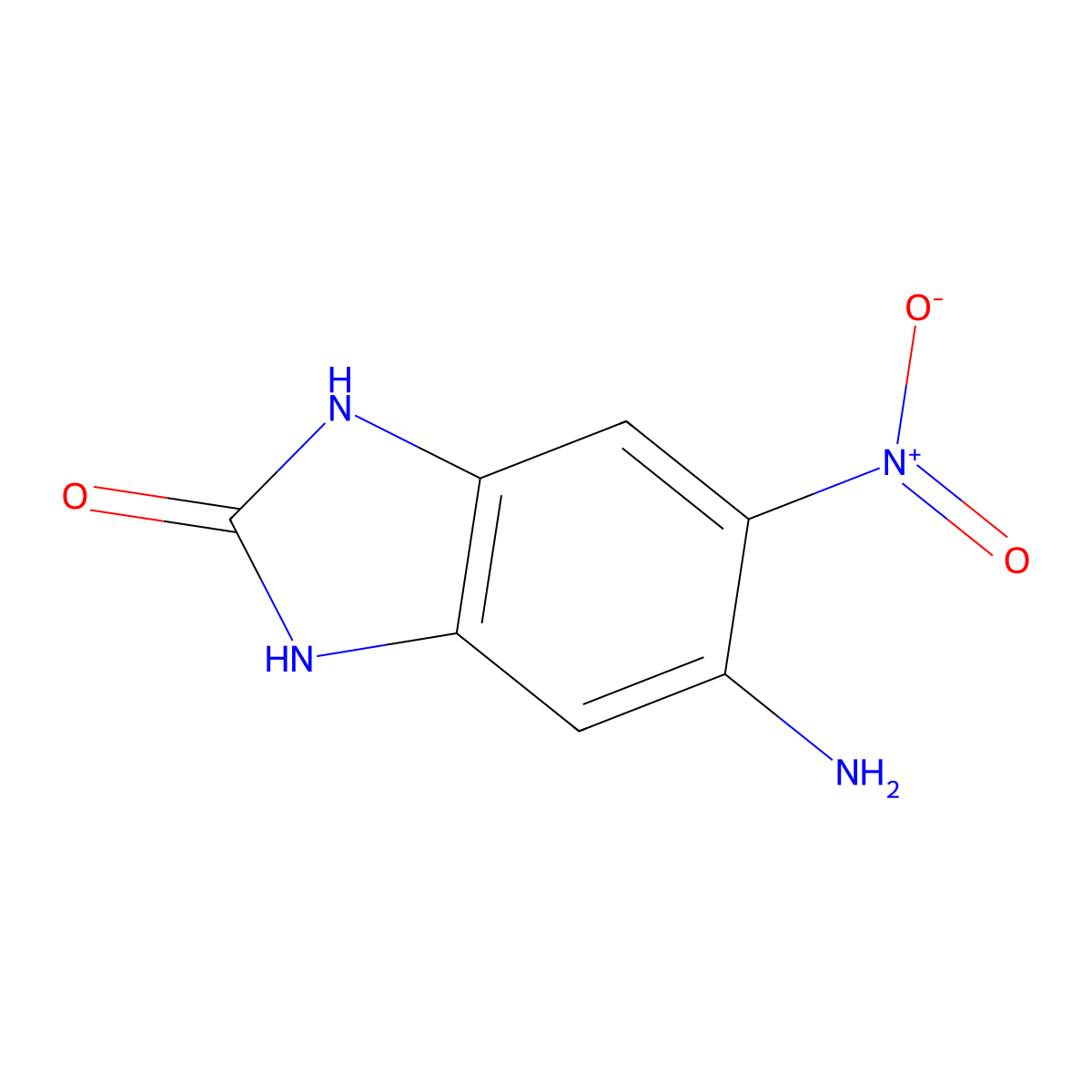 5-Amino-6-nitro-1,3-dihydro-benzoimidazol-2-one molecular structure, CAS 59827-84-8