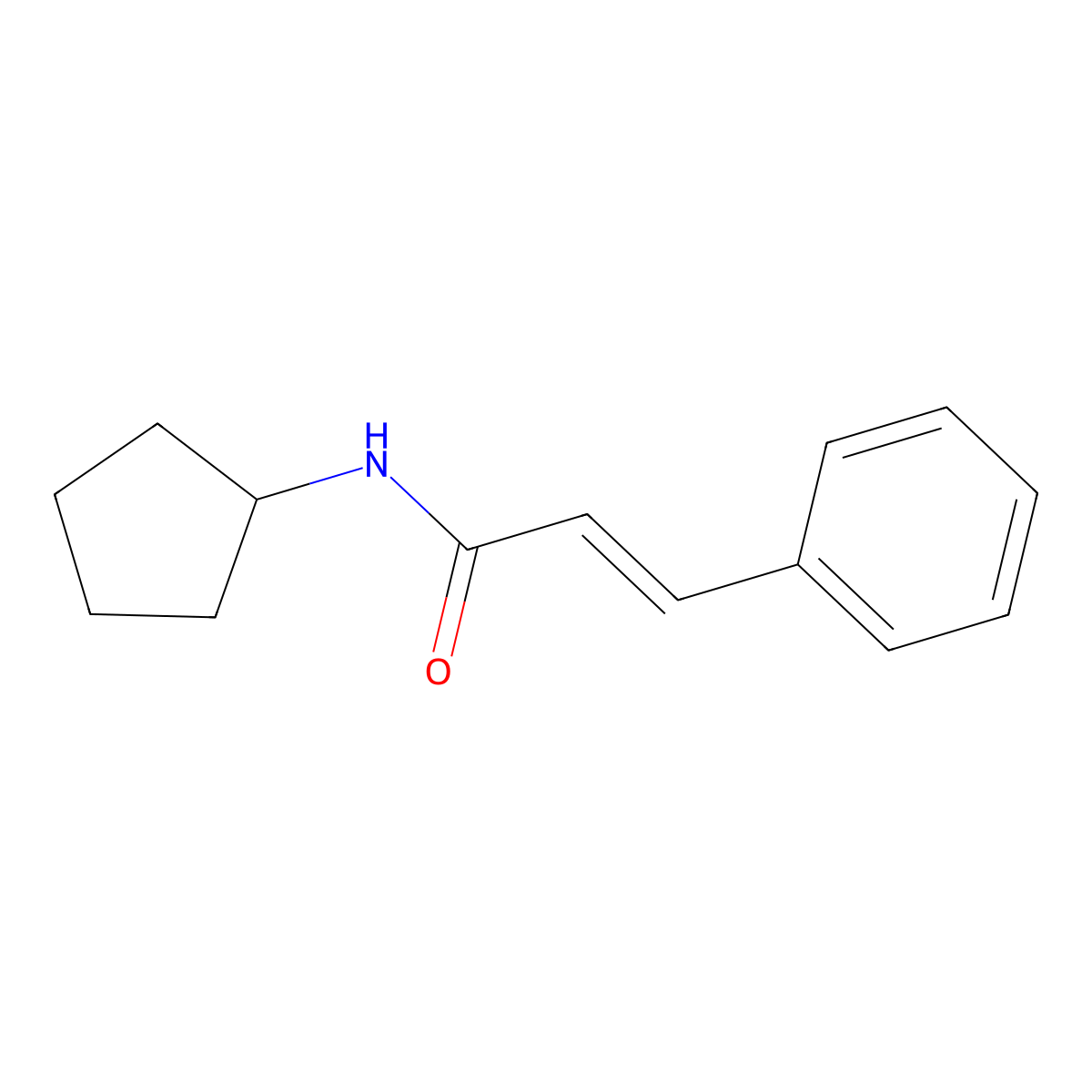 N-cyclopentyl-3-phenylprop-2-enamide molecular structure, CAS 59831-97-9