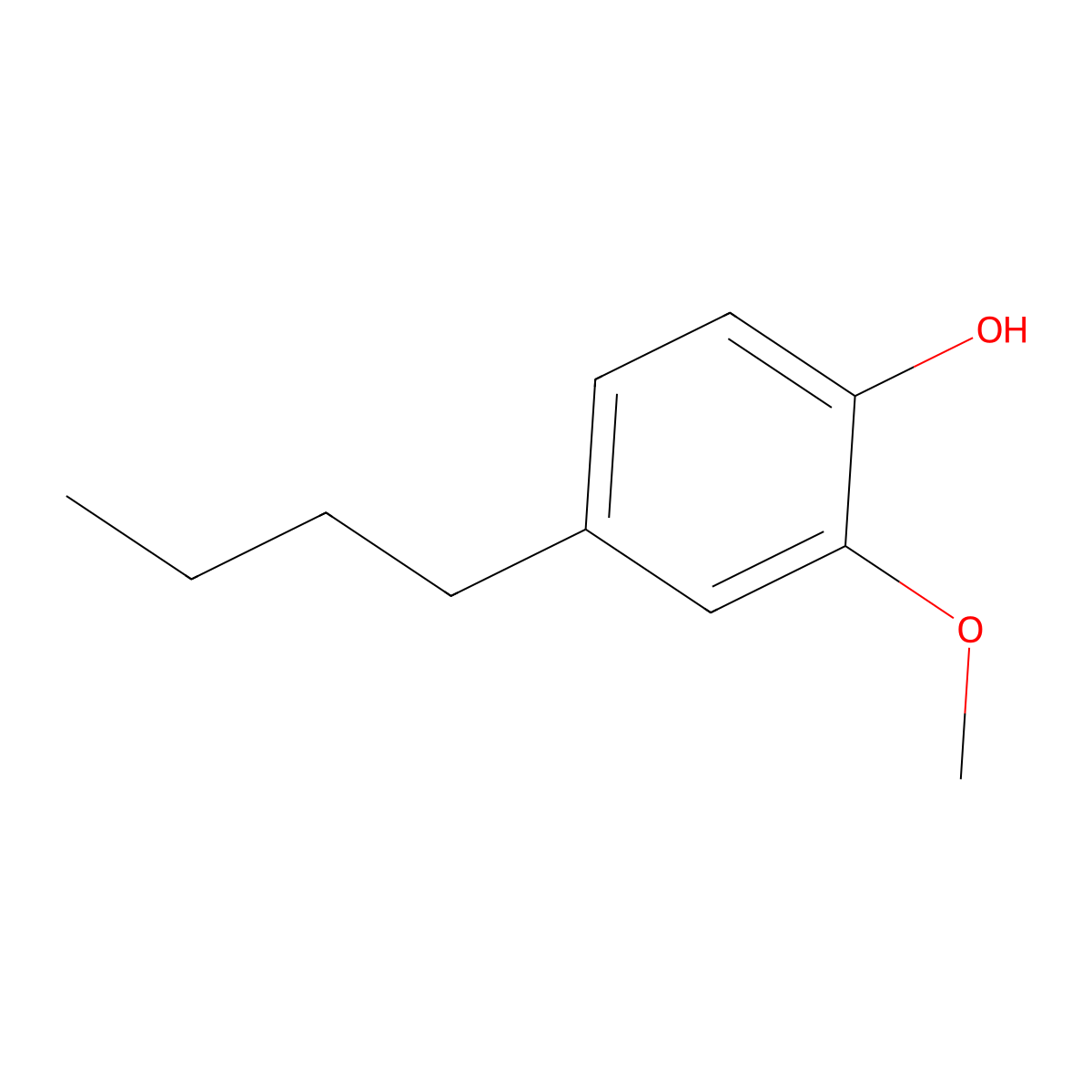 2-Methoxy-4-butylphenol molecular structure, CAS 59832-96-1