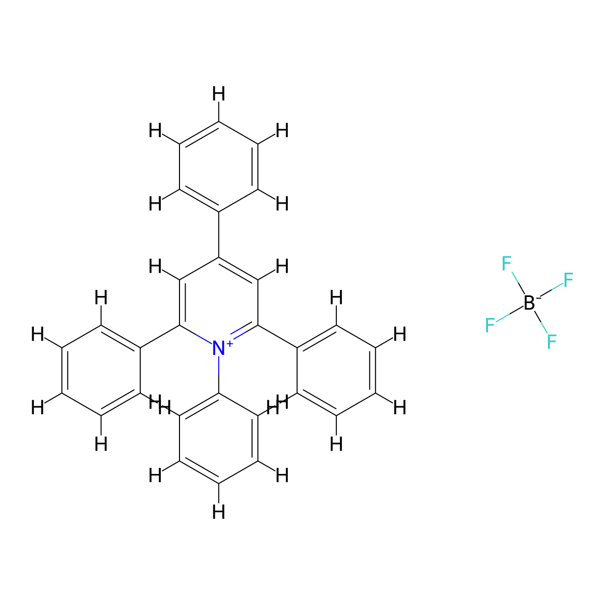 1,2,4,6-Tetraphenylpyridinium tetrafluoroborate molecular structure, CAS 59834-94-5