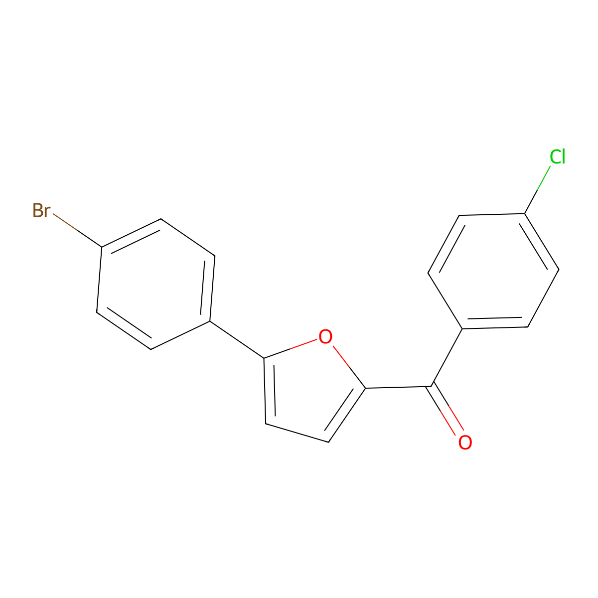 [5-(4-Bromophenyl)furan-2-yl]-(4-chlorophenyl)methanone molecular structure, CAS 59835-52-8