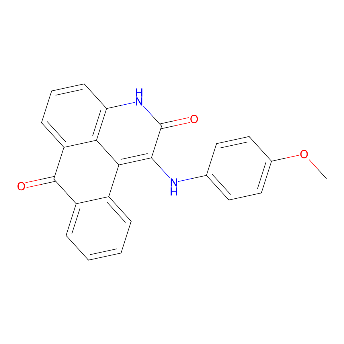 1-((4-methoxyphenyl)amino)-2H-naphtho[1,2,3-de]quinoline-2,7(3H)-dione molecular structure, CAS 59836-63-4