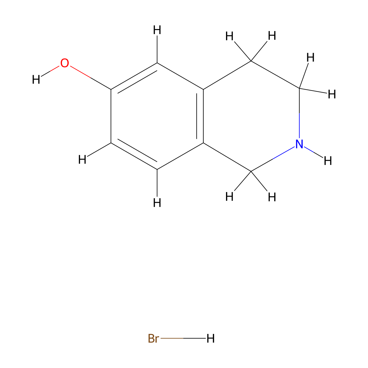 1,2,3,4-Tetrahydroisoquinolin-6-ol hydrobromide molecular structure, CAS 59839-23-5
