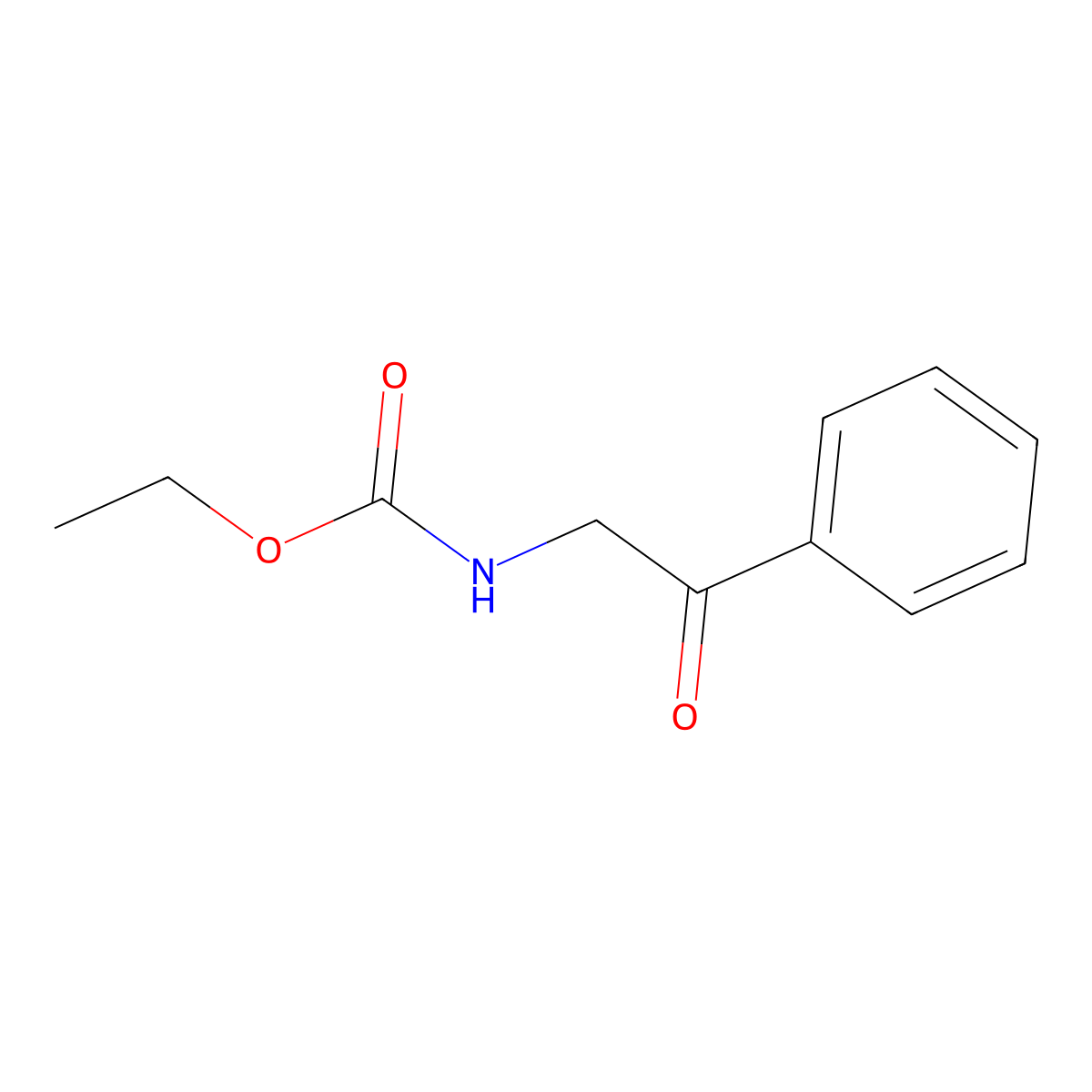 Ethyl (2-oxo-2-phenylethyl)carbamate molecular structure, CAS 59840-70-9