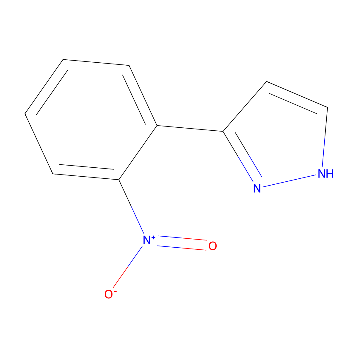 3-(2-Nitrophenyl)-1H-pyrazole molecular structure, CAS 59844-05-2