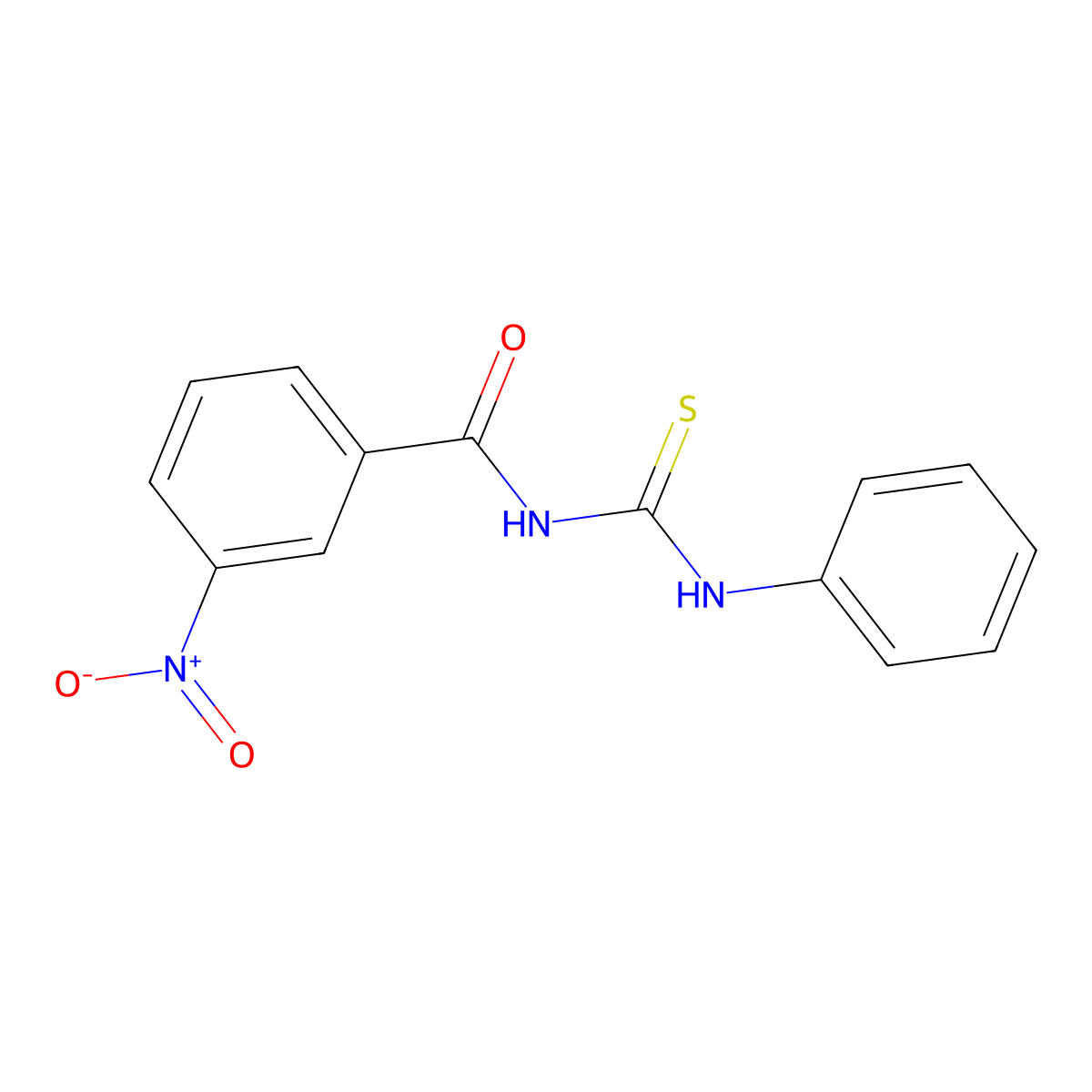 3-nitro-N-(phenylcarbamothioyl)benzamide molecular structure, CAS 59849-17-1