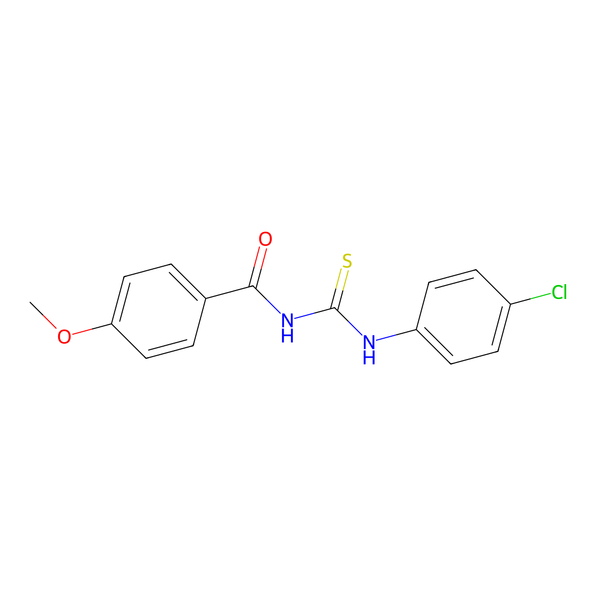 N-[(4-chlorophenyl)carbamothioyl]-4-methoxybenzamide molecular structure, CAS 59849-20-6