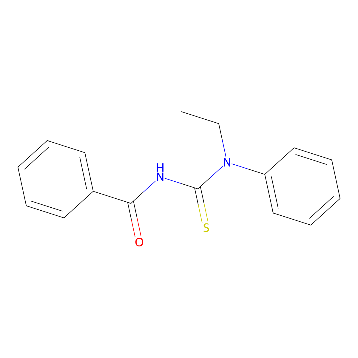 N-[ethyl(phenyl)carbamothioyl]benzamide molecular structure, CAS 59849-40-0