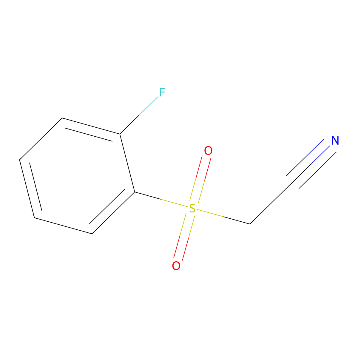 [(2-Fluorophenyl)sulfonyl]acetonitrile molecular structure, CAS 59849-52-4