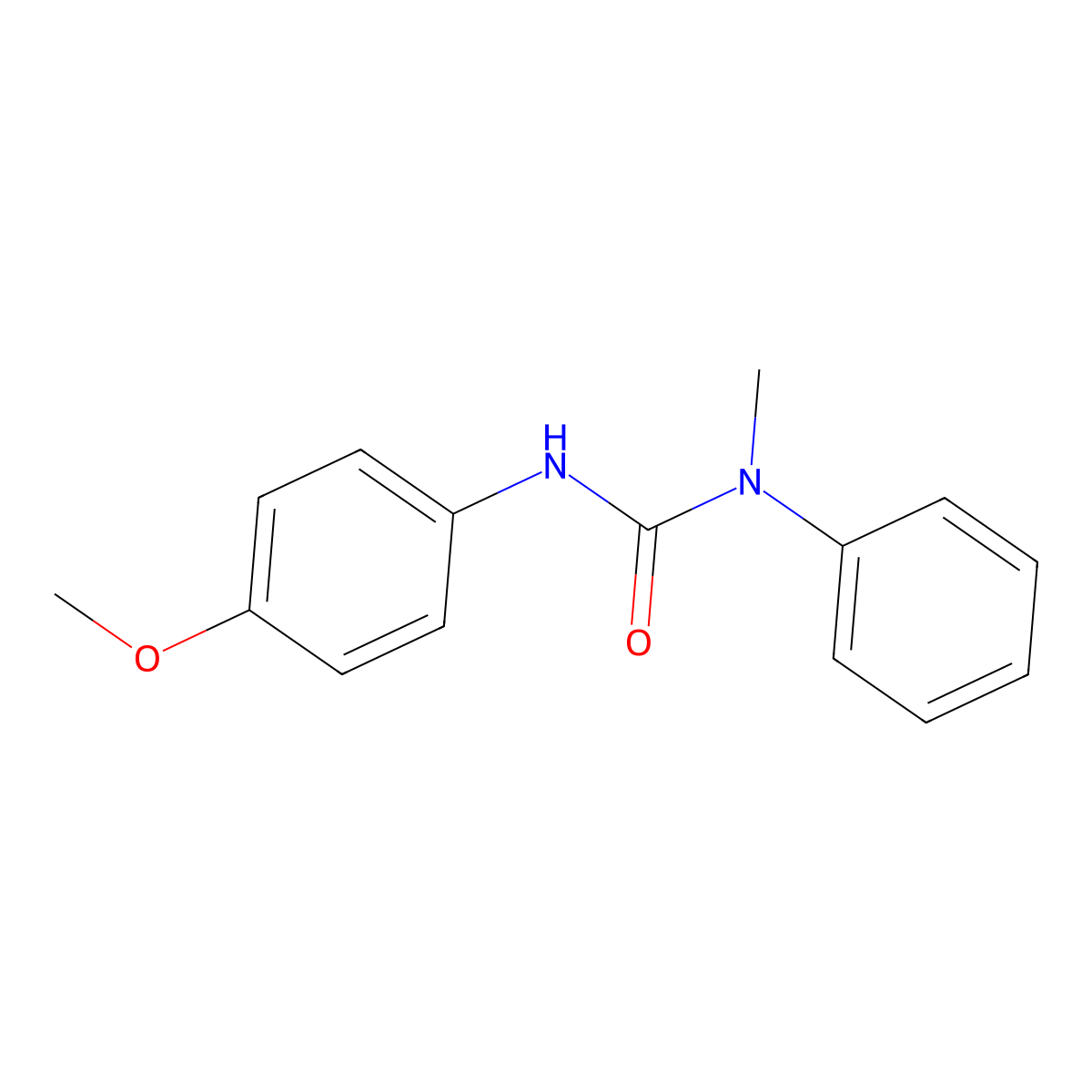 3-(4-Methoxyphenyl)-1-methyl-1-phenylurea molecular structure, CAS 59849-55-7