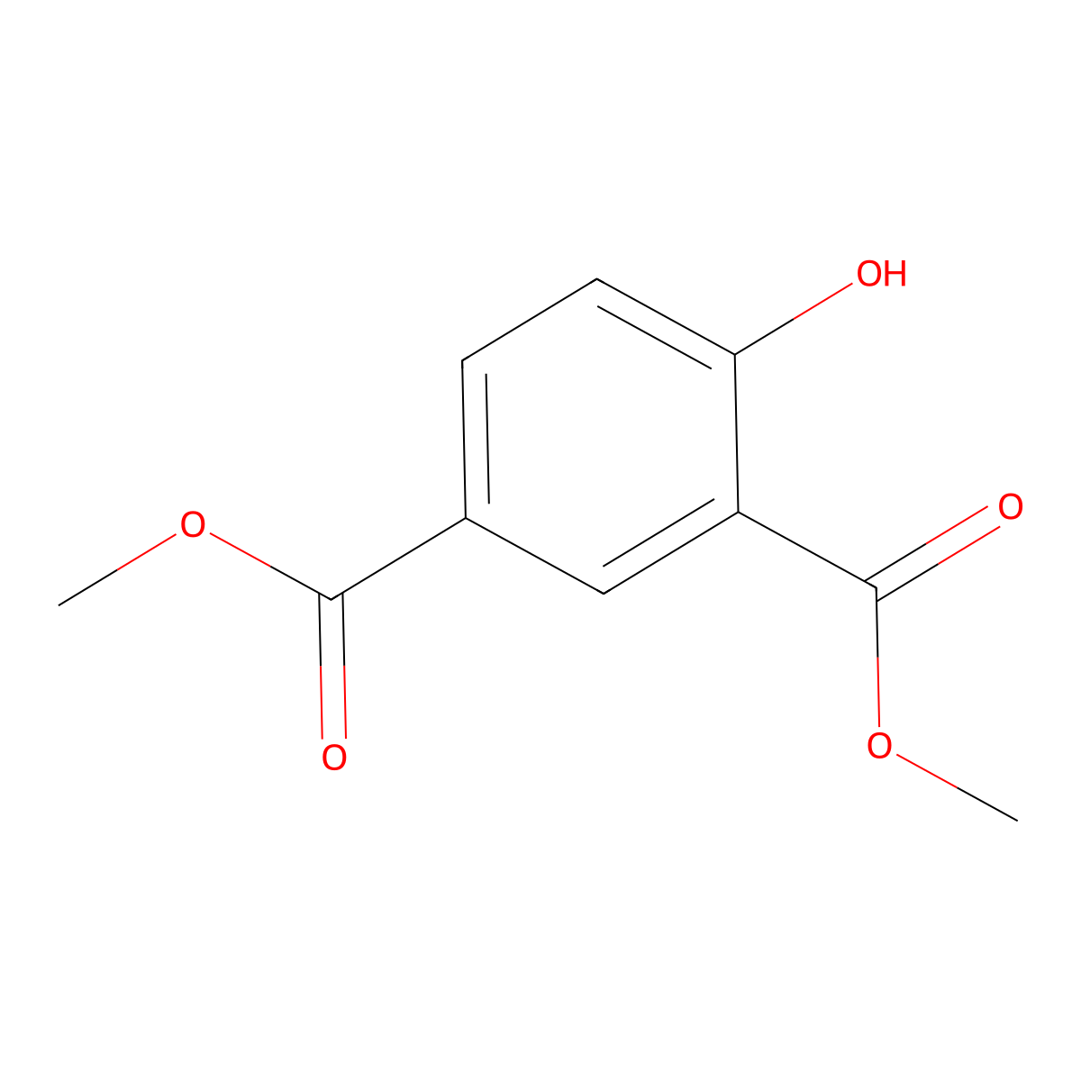 Dimethyl 4-hydroxyisophthalate molecular structure, CAS 5985-24-0