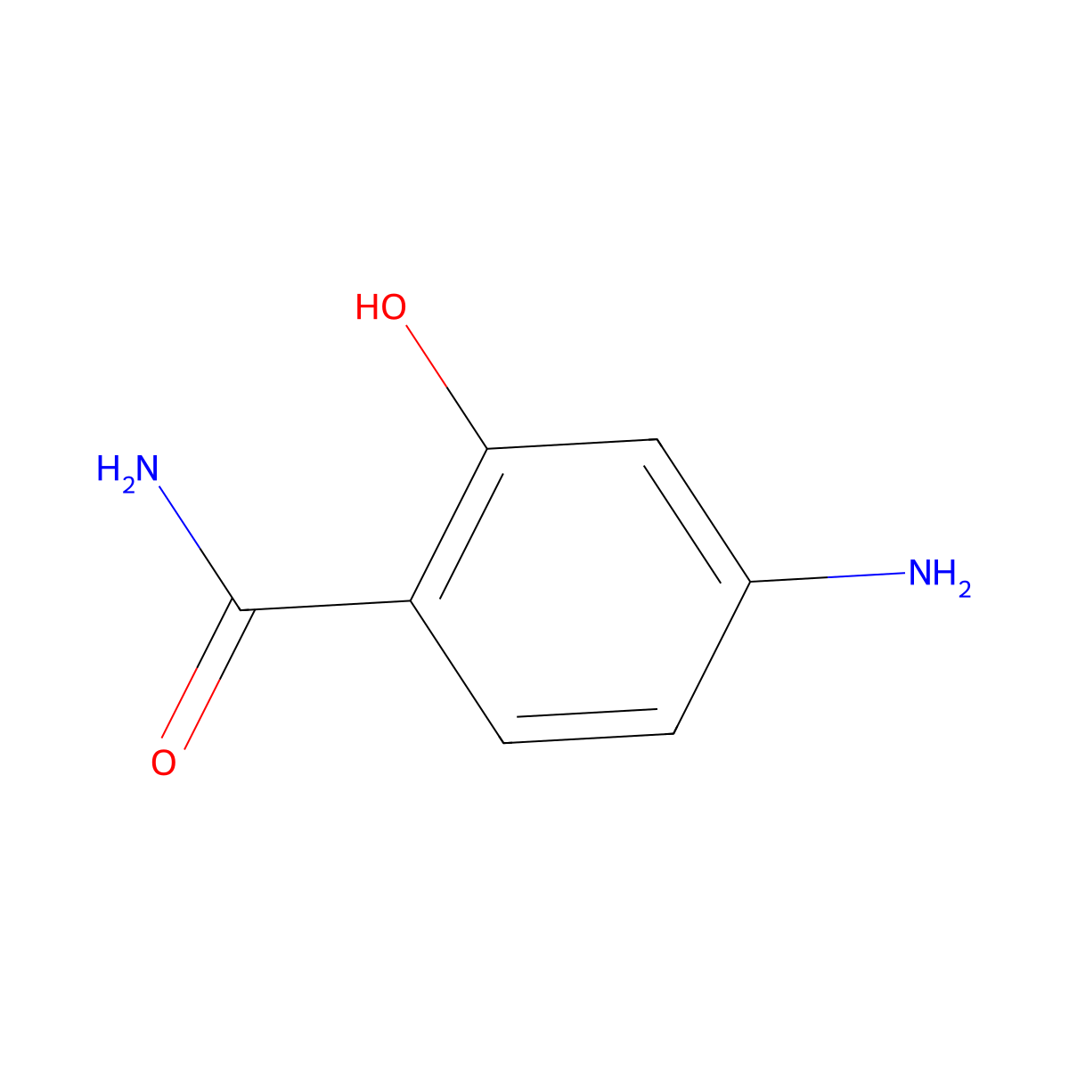 4-Amino-2-hydroxybenzamide molecular structure, CAS 5985-89-7