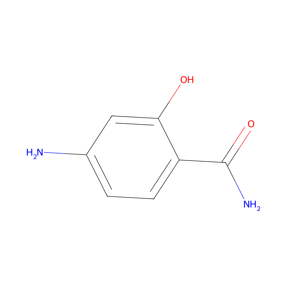 4-Amino-2-hydroxybenzamide molecular structure, CAS 5985-89-7