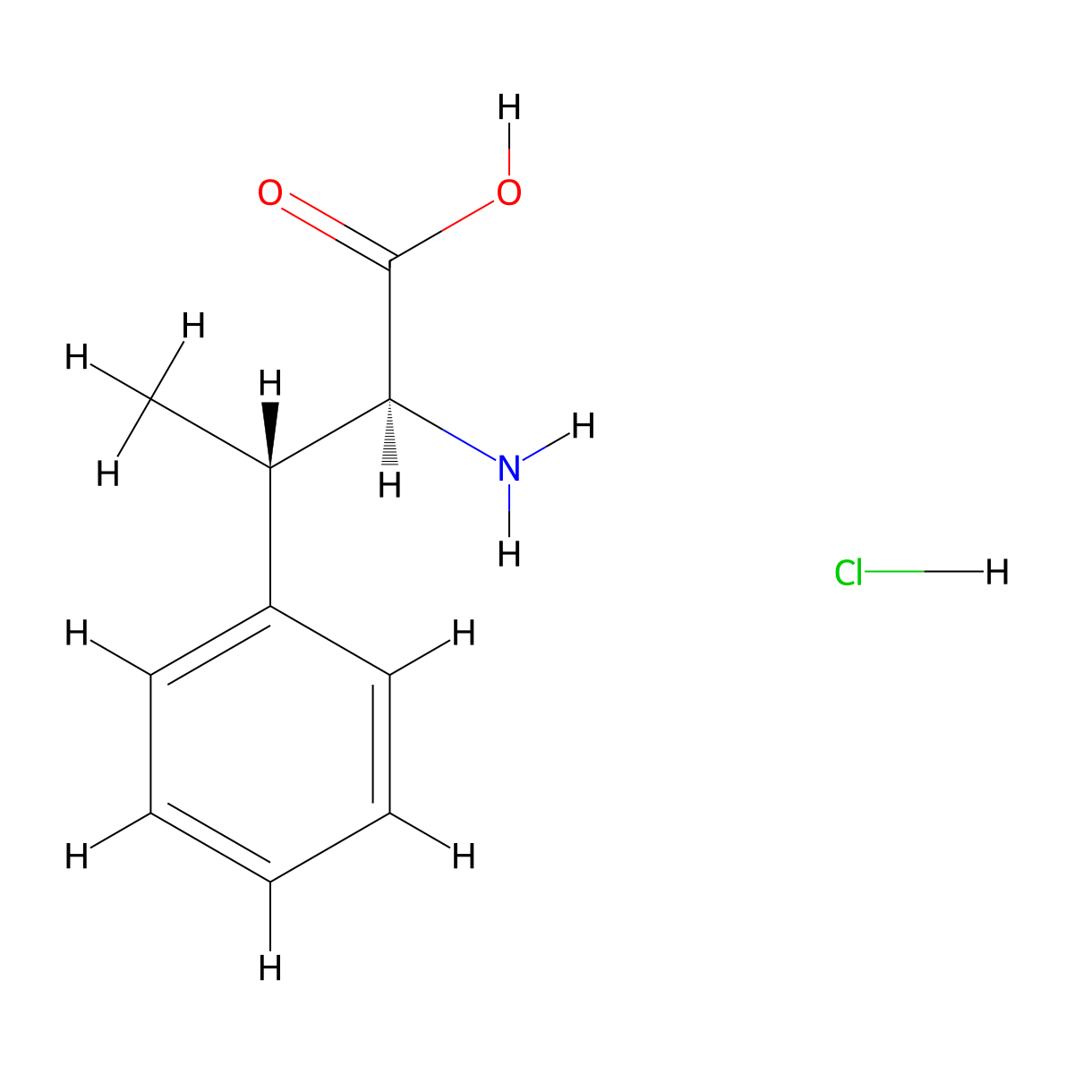 (2S,3S)-2-Amino-3-phenylbutyric acid-HCl molecular structure, CAS 59850-51-0