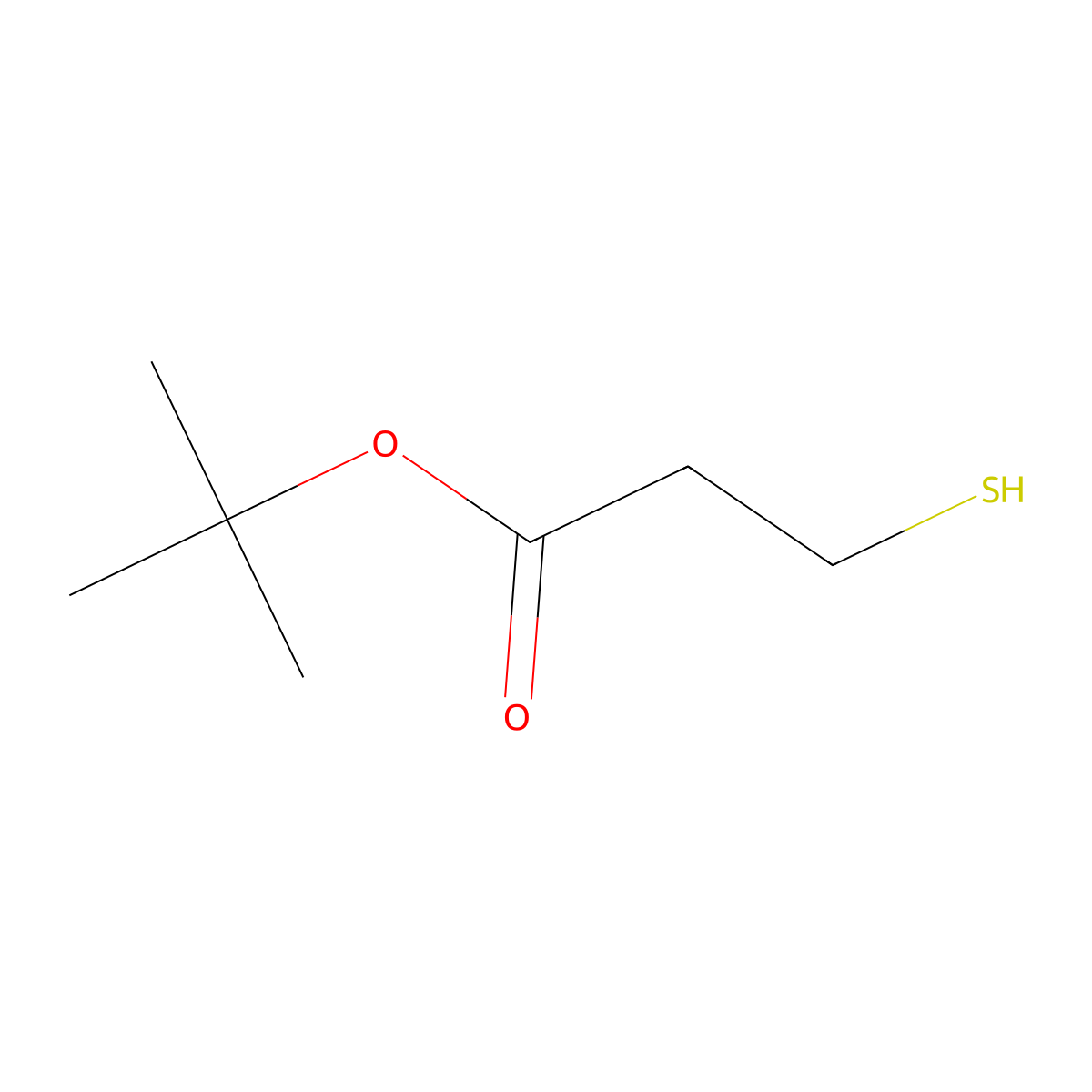 Tert-butyl 3-sulfanylpropanoate molecular structure, CAS 59854-14-7
