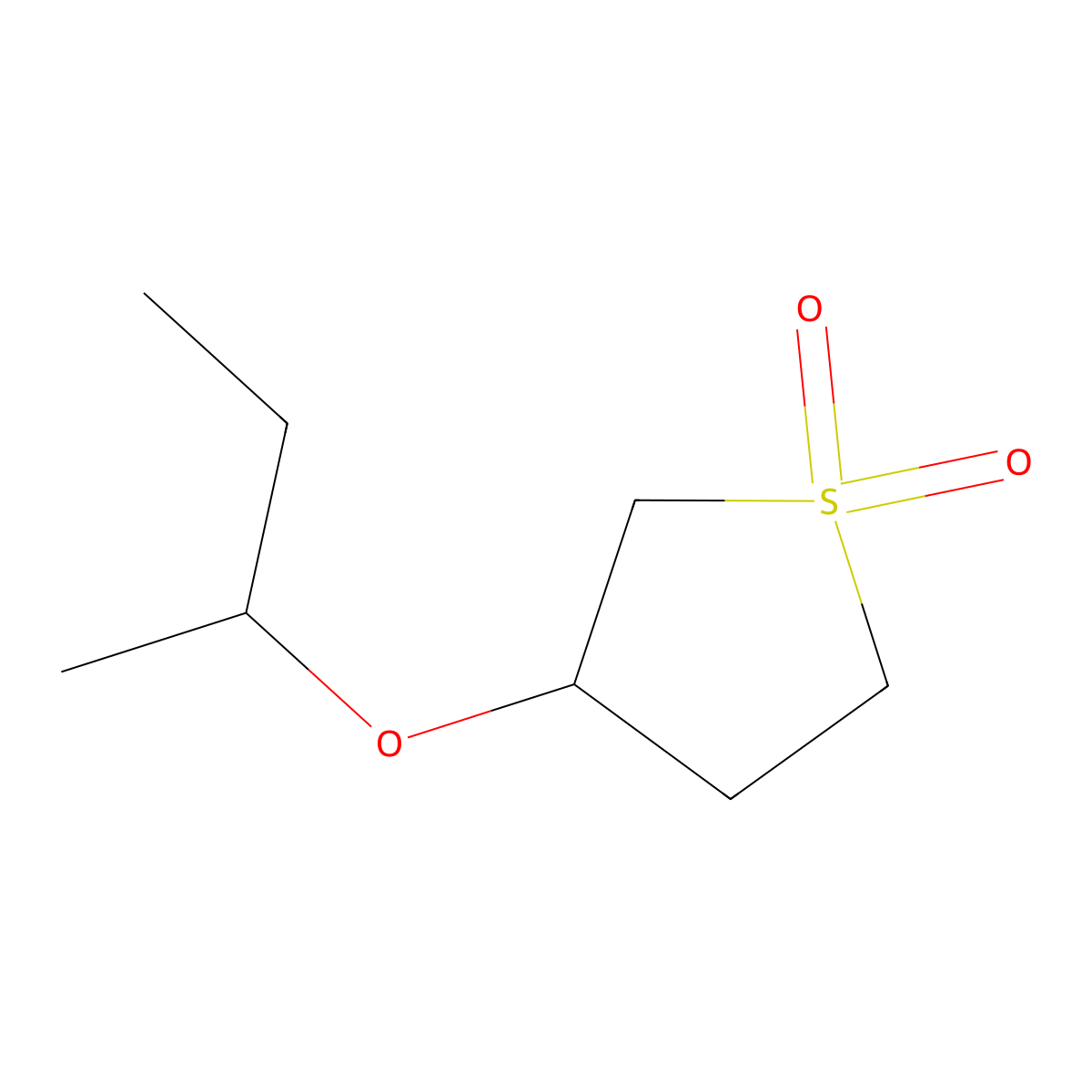 3-(Methylpropoxy)thiolane-1,1-dione molecular structure, CAS 59854-27-2