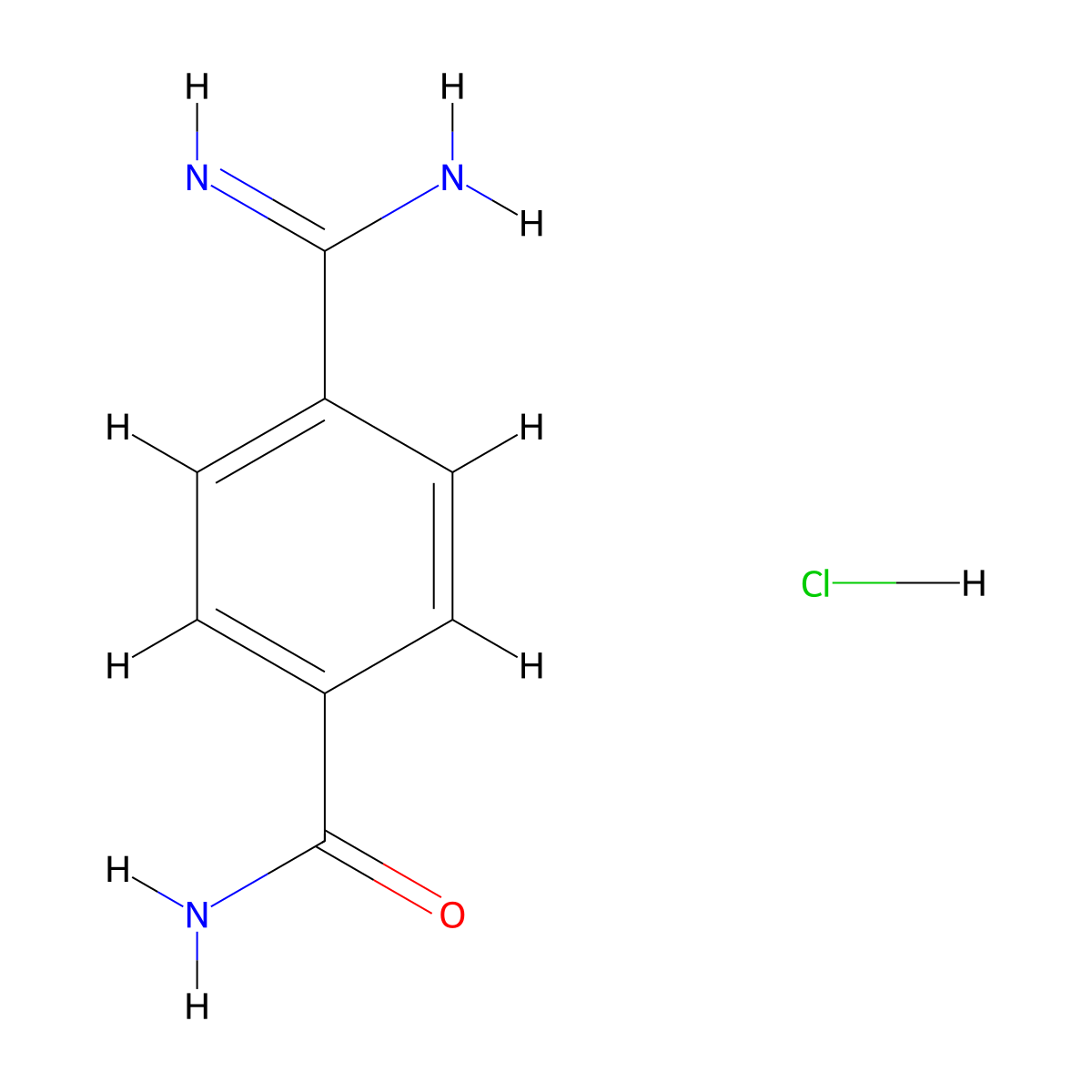 4-Amidinobenzamide Hydrochloride molecular structure, CAS 59855-11-7