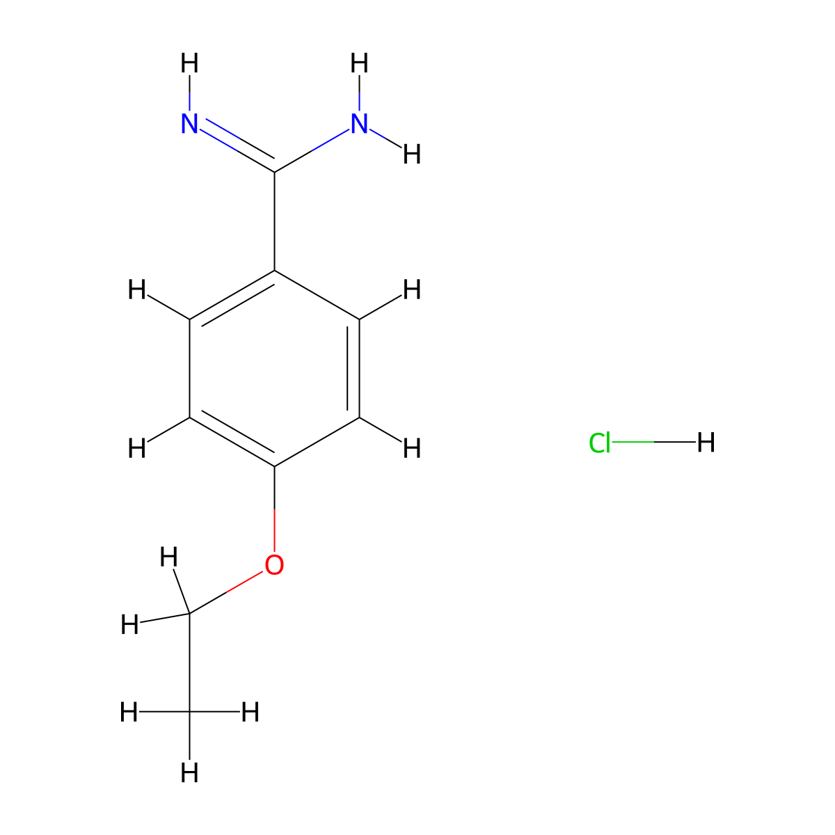 4-Ethoxybenzene-1-carboximidamide hydrochloride molecular structure, CAS 59855-69-5