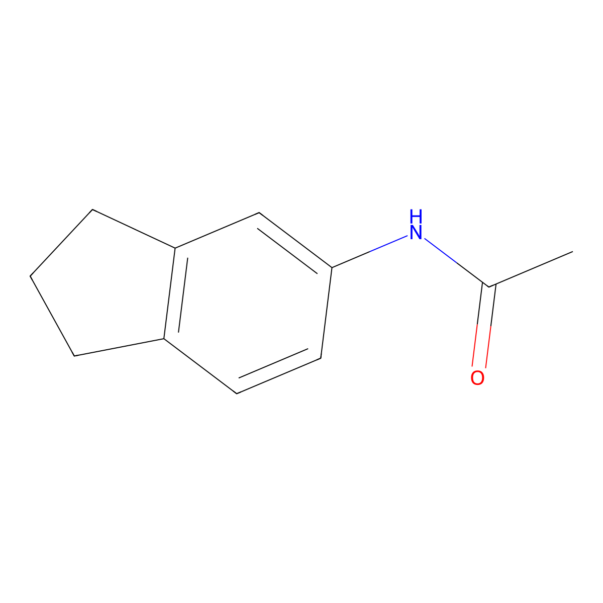 N-(2,3-Dihydro-1H-inden-5-yl)acetamide molecular structure, CAS 59856-06-3
