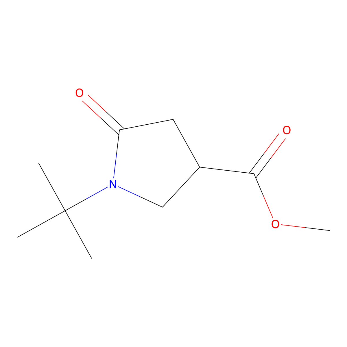 Methyl 1-tert-Butyl-5-oxopyrrolidine-3-carboxylate molecular structure, CAS 59857-85-1