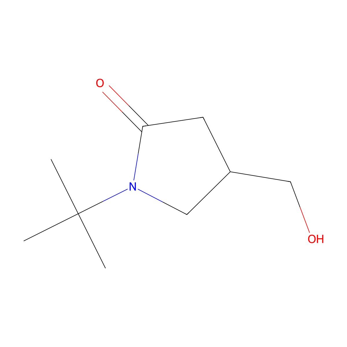 1-(1,1-Dimethylethyl)-4-(hydroxymethyl)-2-pyrrolidinone molecular structure, CAS 59857-89-5