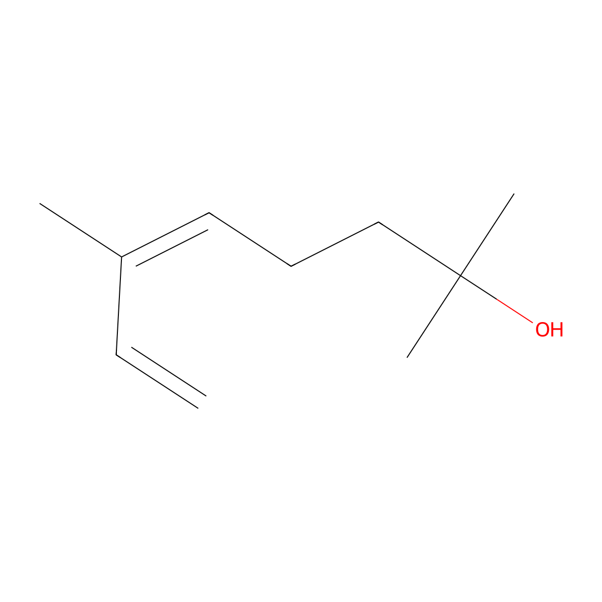 2,6-Dimethyl-5,7-octadien-2-ol molecular structure, CAS 5986-38-9