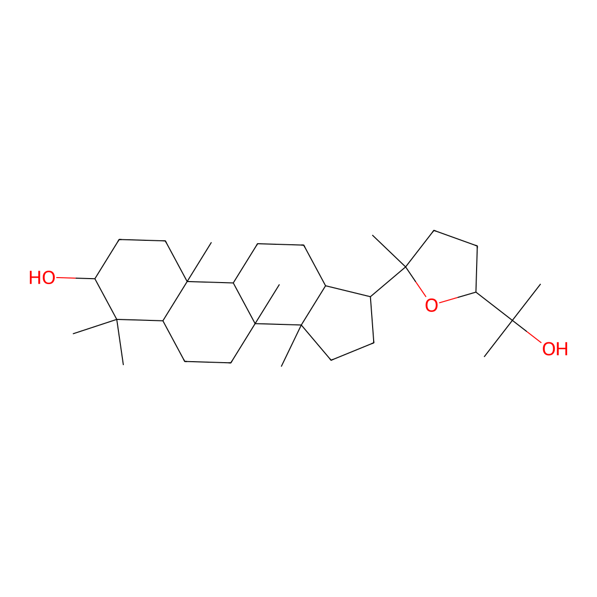 Ocotillol molecular structure, CAS 5986-39-0