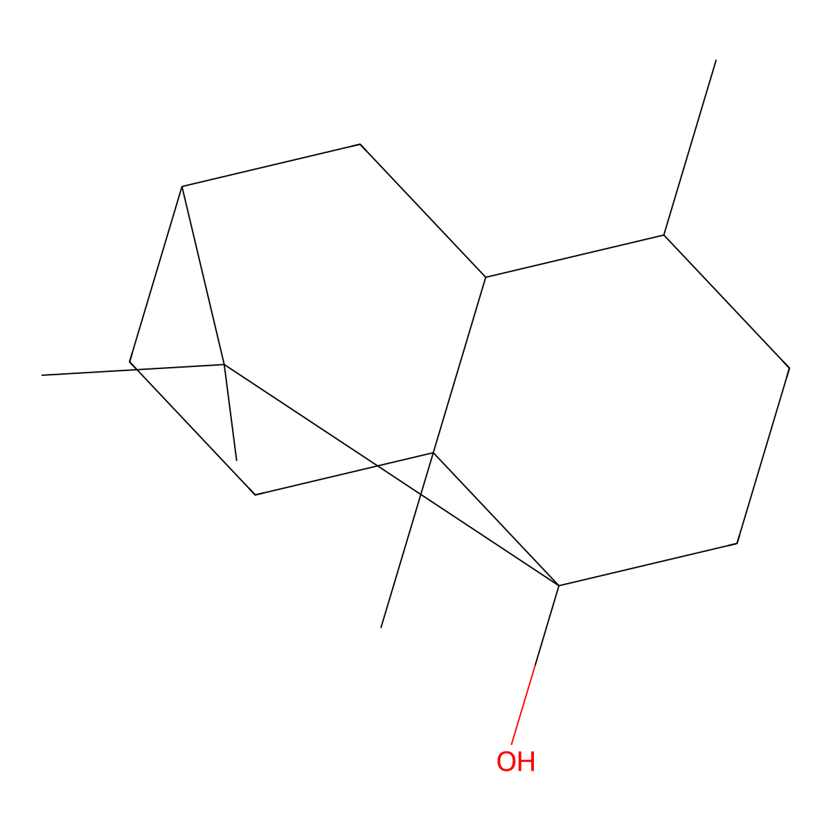 Patchouli alcohol molecular structure, CAS 5986-55-0