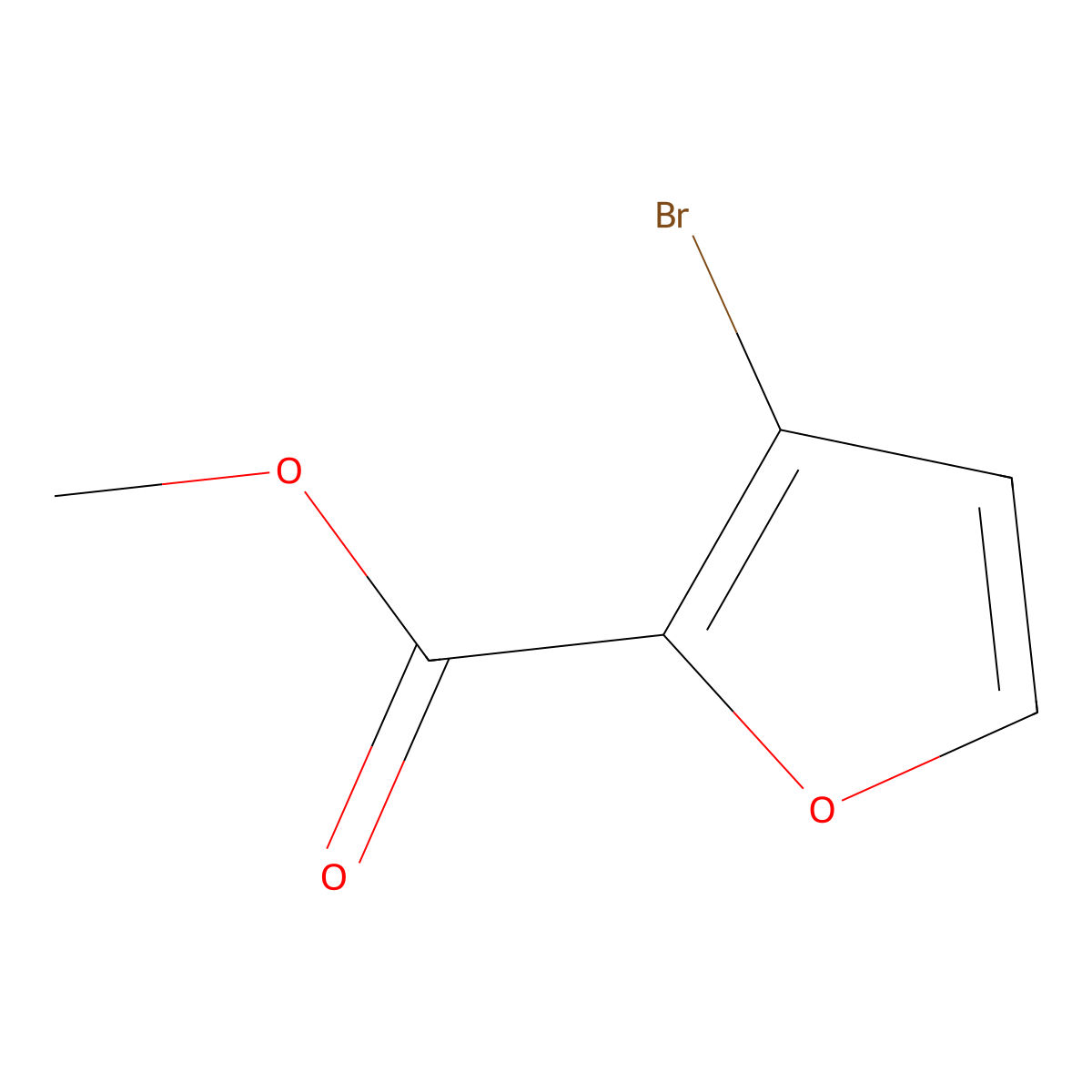 Methyl 3-bromofuran-2-carboxylate molecular structure, CAS 59862-77-0