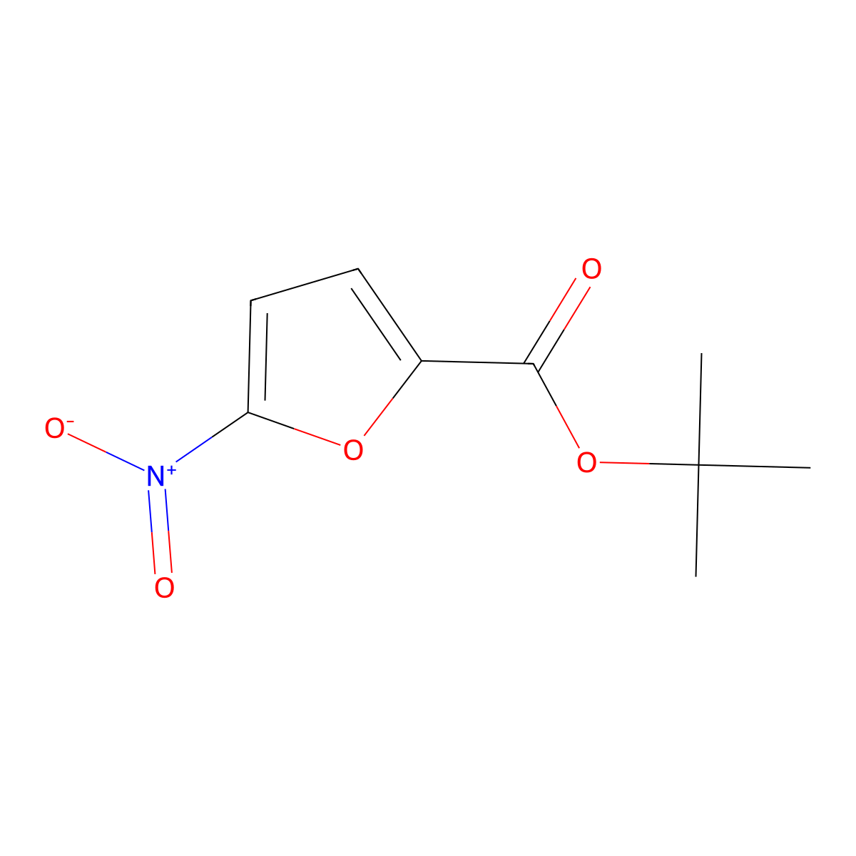 Tert-butyl 5-nitrofuran-2-carboxylate molecular structure, CAS 59862-86-1