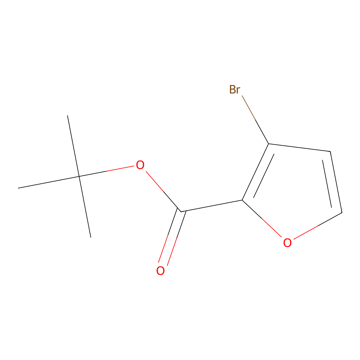 Tert-butyl 3-bromofuran-2-carboxylate molecular structure, CAS 59862-90-7