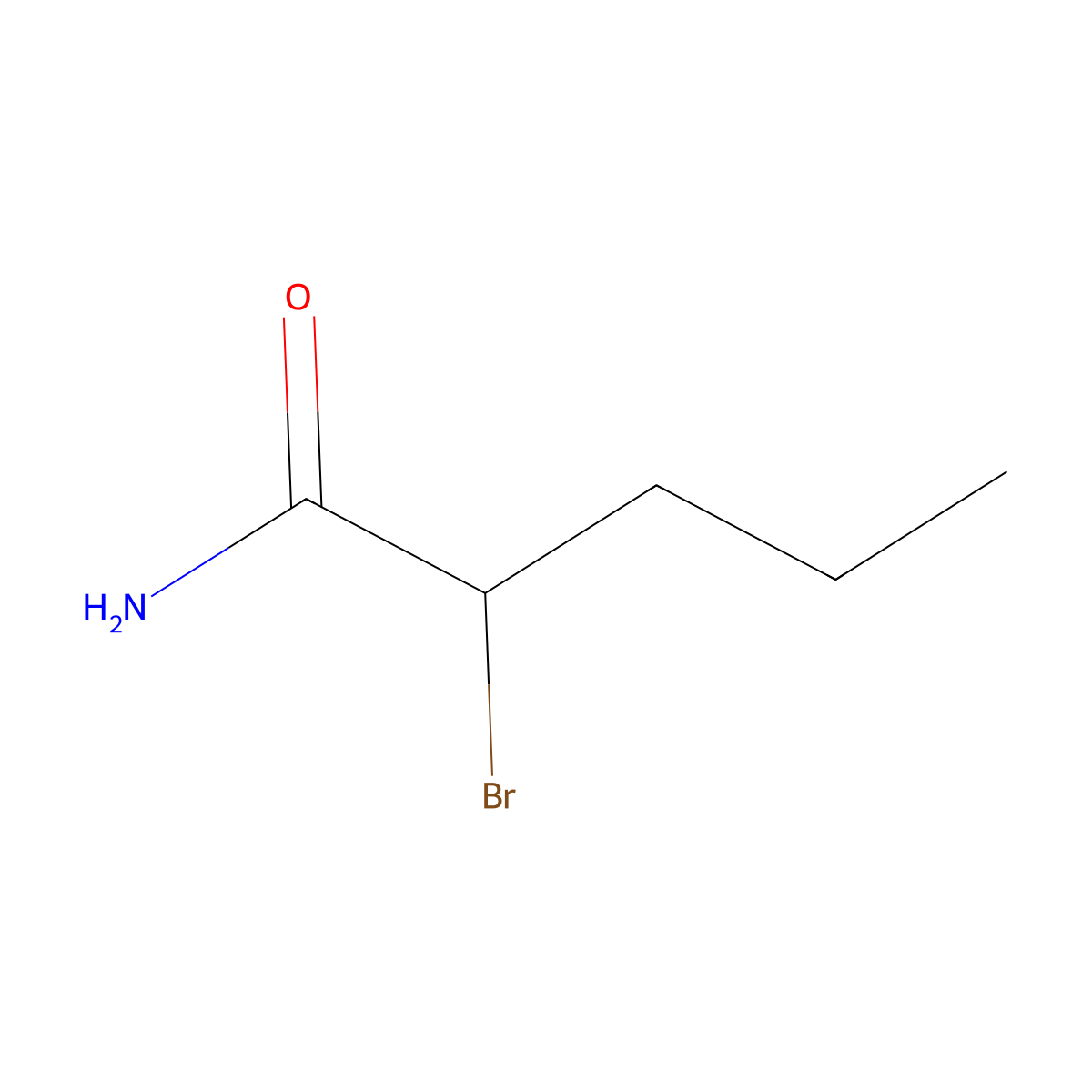2-Bromopentanamide molecular structure, CAS 59863-66-0