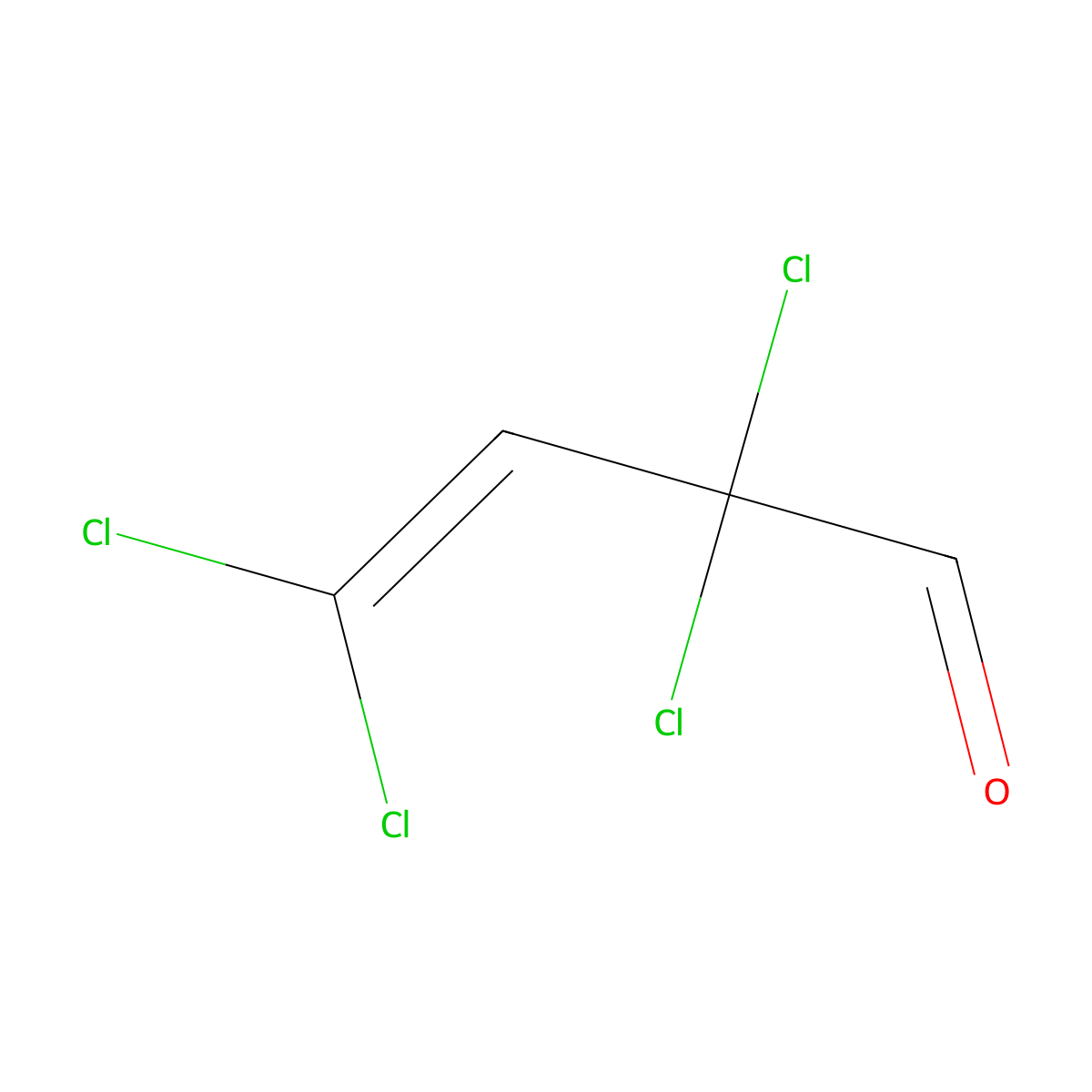 2,2,4,4-Tetrachloro-3-butenal molecular structure, CAS 59863-75-1