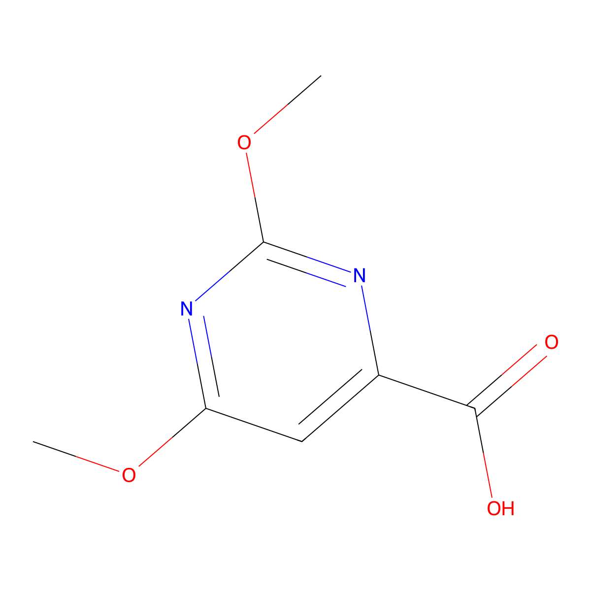 2,6-Dimethoxypyrimidine-4-carboxylic acid molecular structure, CAS 59864-30-1