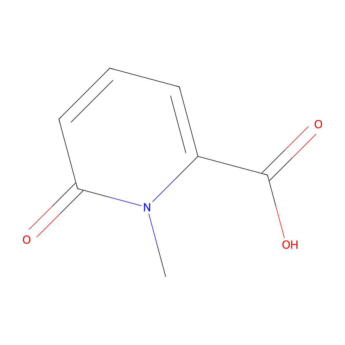1-Methyl-6-oxo-1,6-dihydropyridine-2-carboxylic acid molecular structure, CAS 59864-31-2