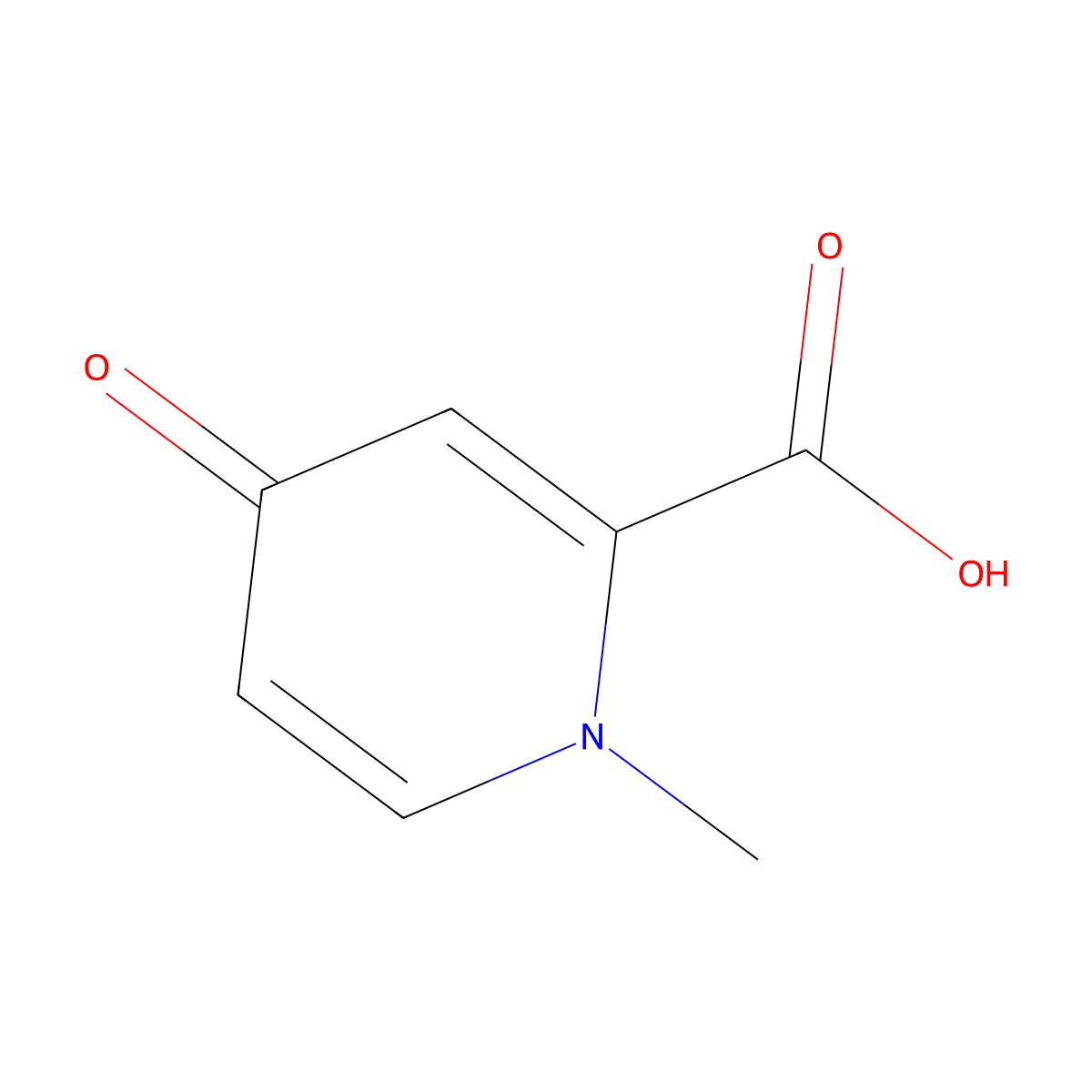 1-Methyl-4-oxo-1,4-dihydropyridine-2-carboxylic acid molecular structure, CAS 59864-32-3