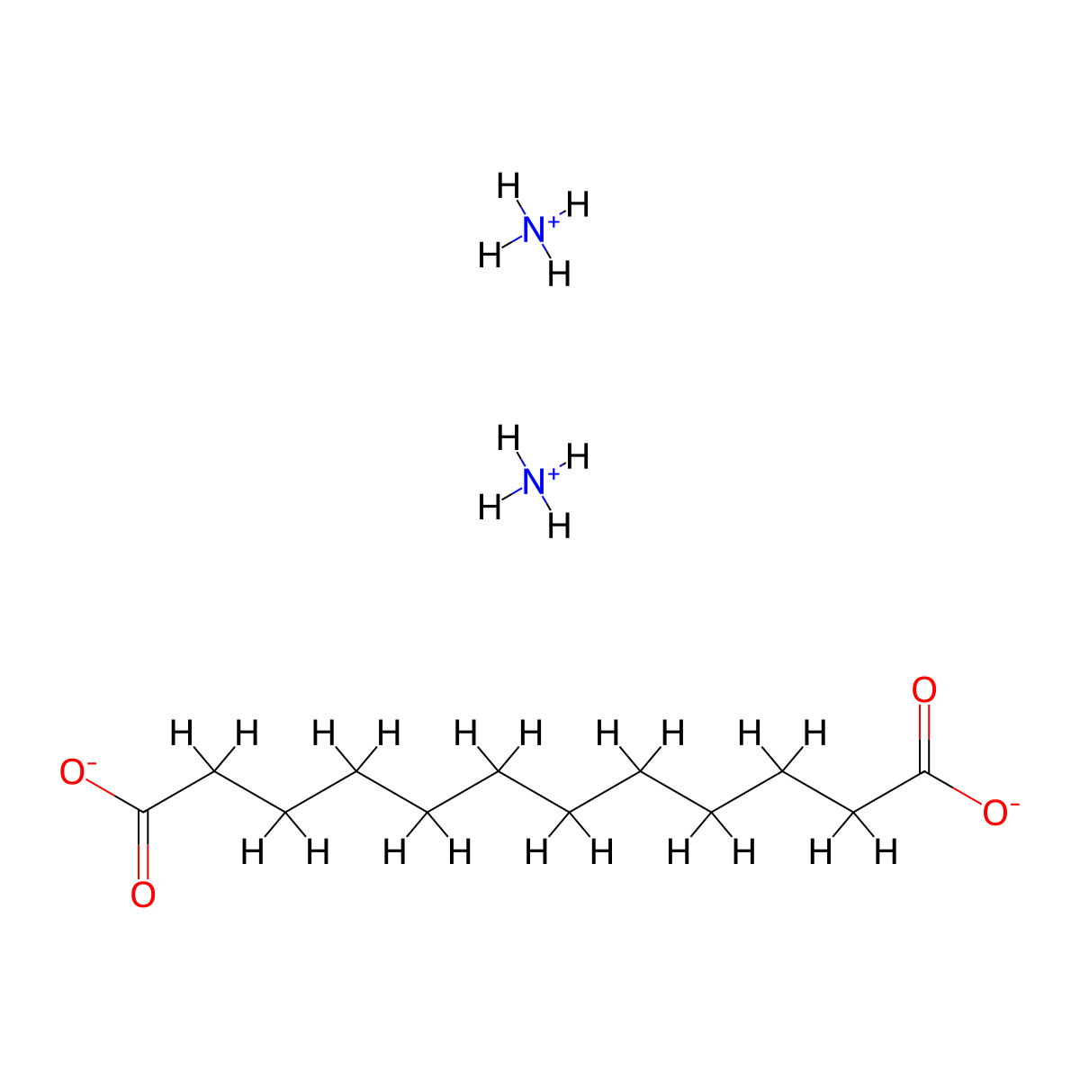 dodecanedioic acid diammonium salt molecular structure, CAS 59864-79-8