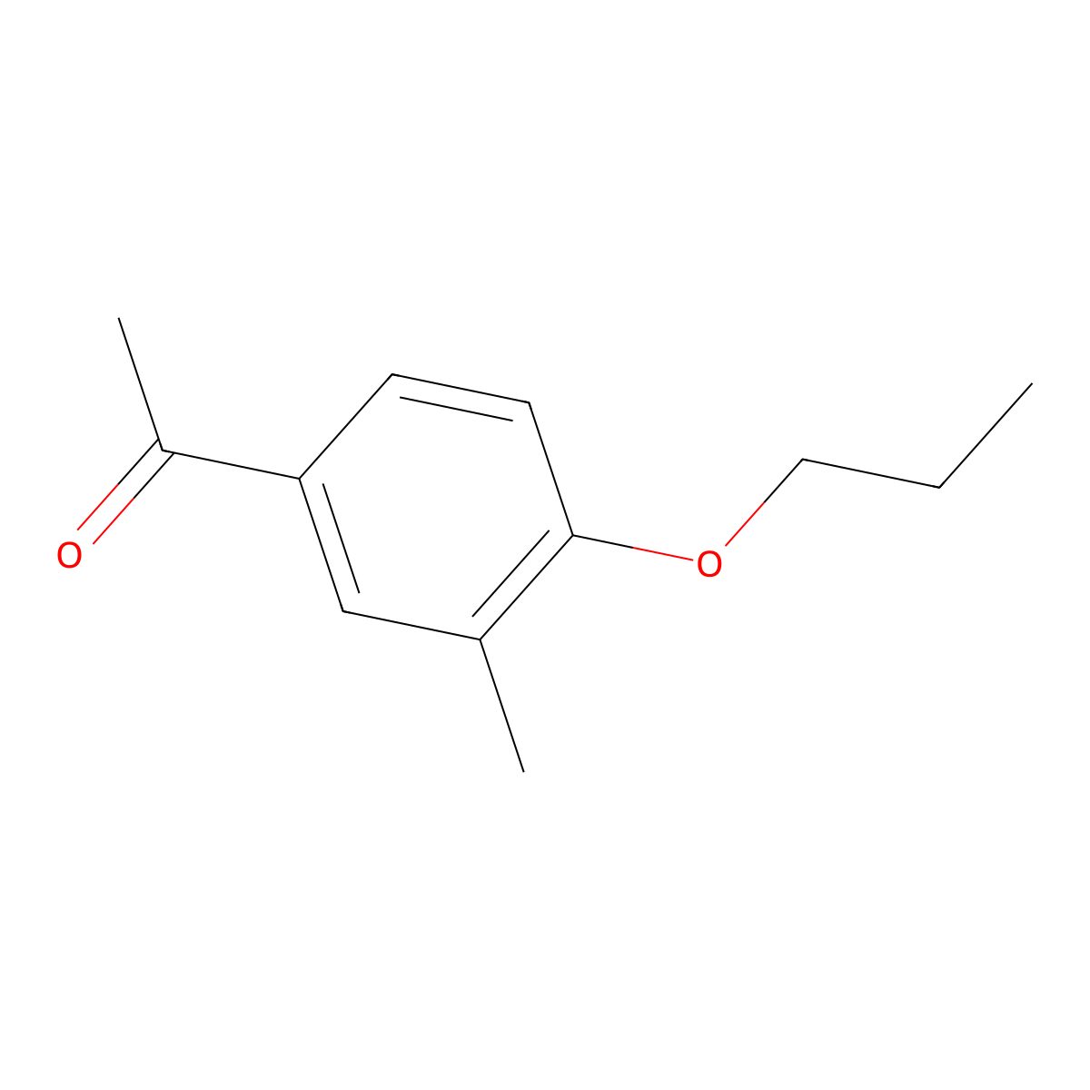1-(3-Methyl-4-propoxyphenyl)ethanone molecular structure, CAS 59865-30-4